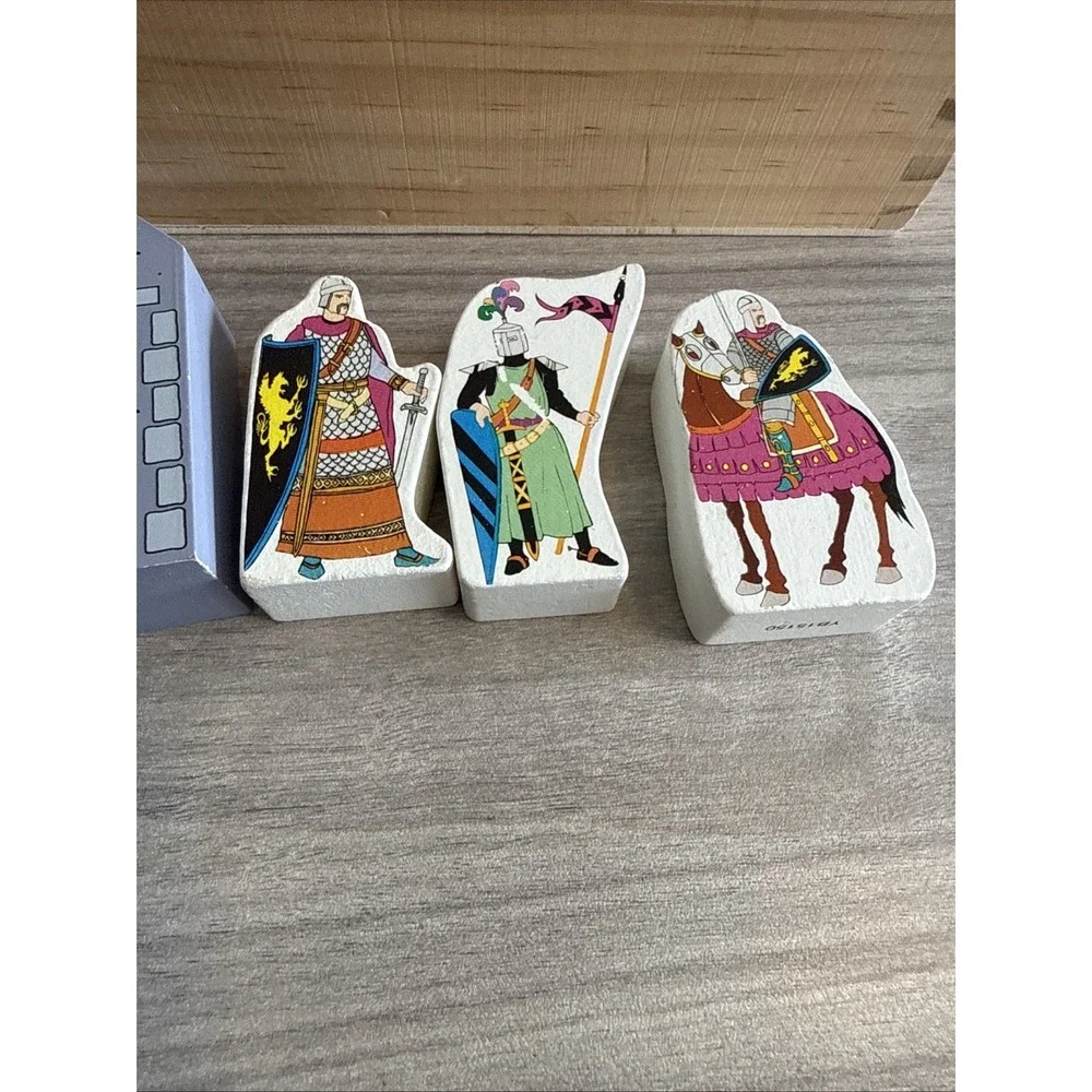 Retired Melissa & Doug Castle Blocks Play Set Wooden Collectible Play Complete